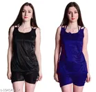 Satin Nightdress Set for Women 