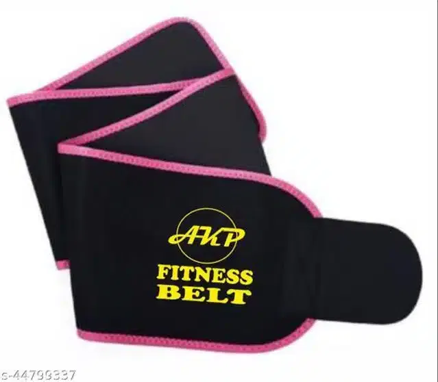 Sweat Belt for Unisex (Black & Pink, Free Size)