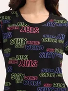 Round Neck Printed T-Shirt for Women 