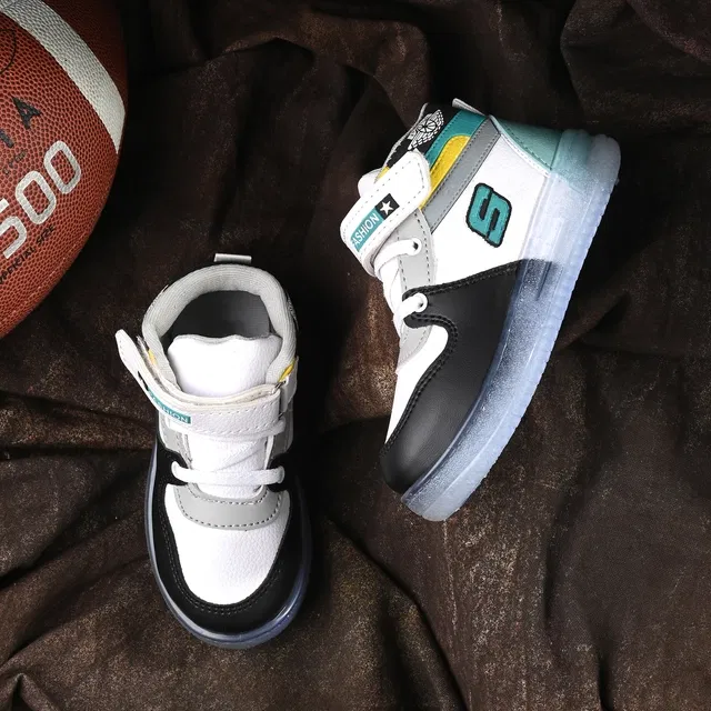 Casual Shoes for Boys (White & Black, 5C)