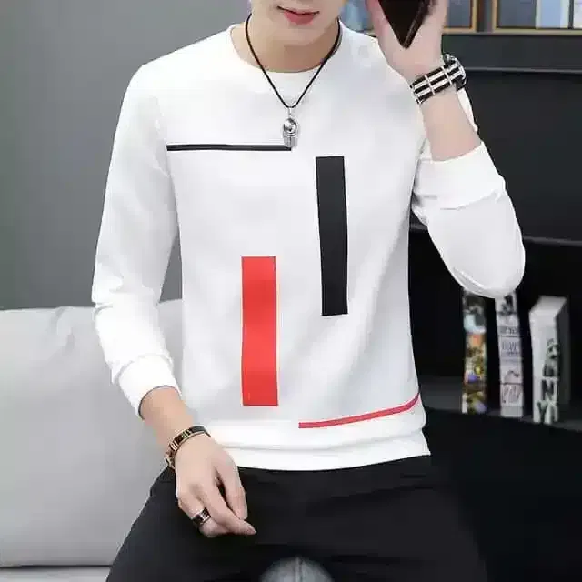 Stylesmyth Full Sleeves T-Shirt For Men (White, M) (Sm-124)
