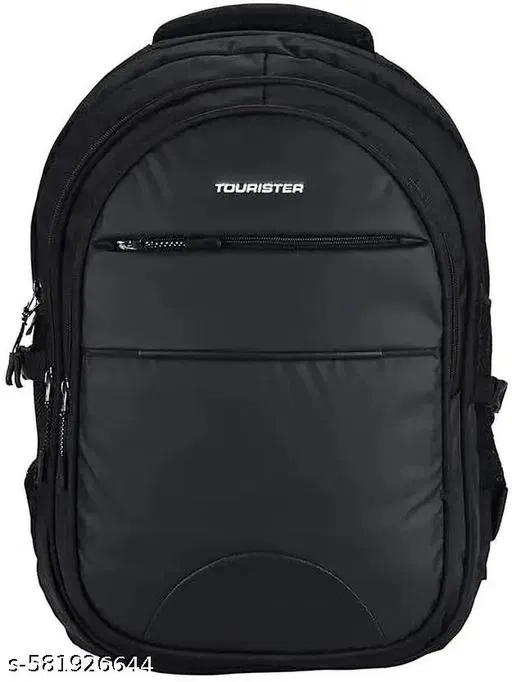 Polyester Backpack for Men & Women, Black