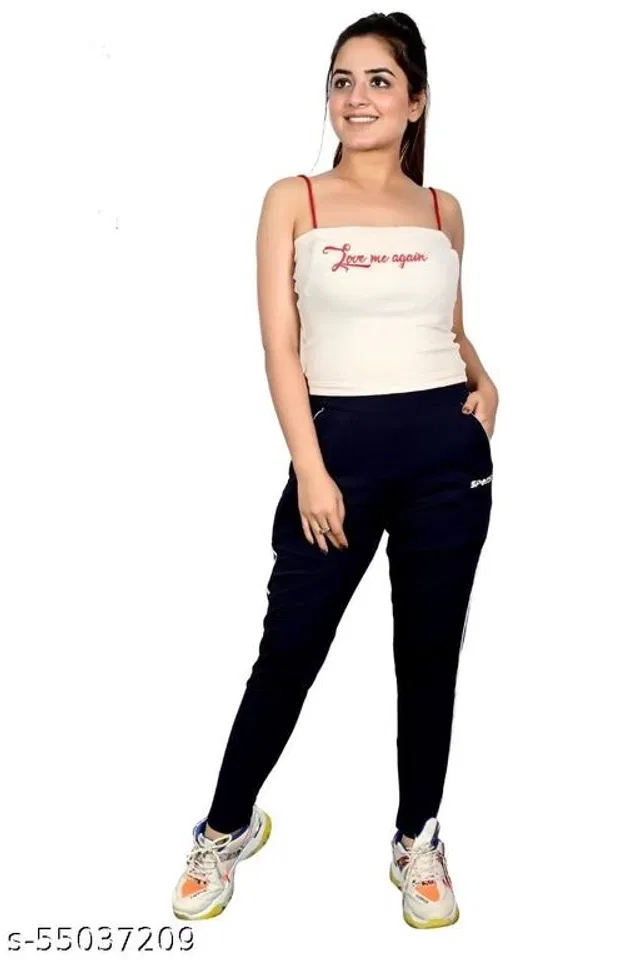 Polycotton Trouser for Women (Black, 30)