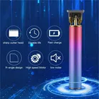 2-in-1 Painless Eyebrow & Nose Hair Remover and Electric Beard Trimmer, Professional T-Blades Carving Metal 