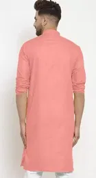 Full Sleeves Solid Kurta with Payjama for Men 
