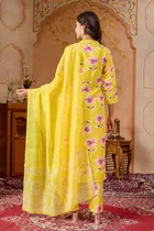 Rayon Printed Kurta with Pant & Dupatta for Women 