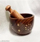 Wooden Mortal & Pestle Set 