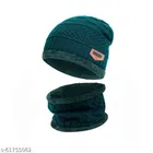 Woolen Beanie Cap with Neck Scarf for Men & Women 