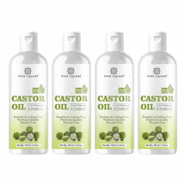 Cold Pressed Castor Oil Combo (Pack of 4, 100 ml)