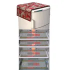 PVC Fridge Top Cover with 4 Pcs Shelf Mat 
