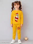 Cotton Blend Clothing Set for Girls, Yellow 