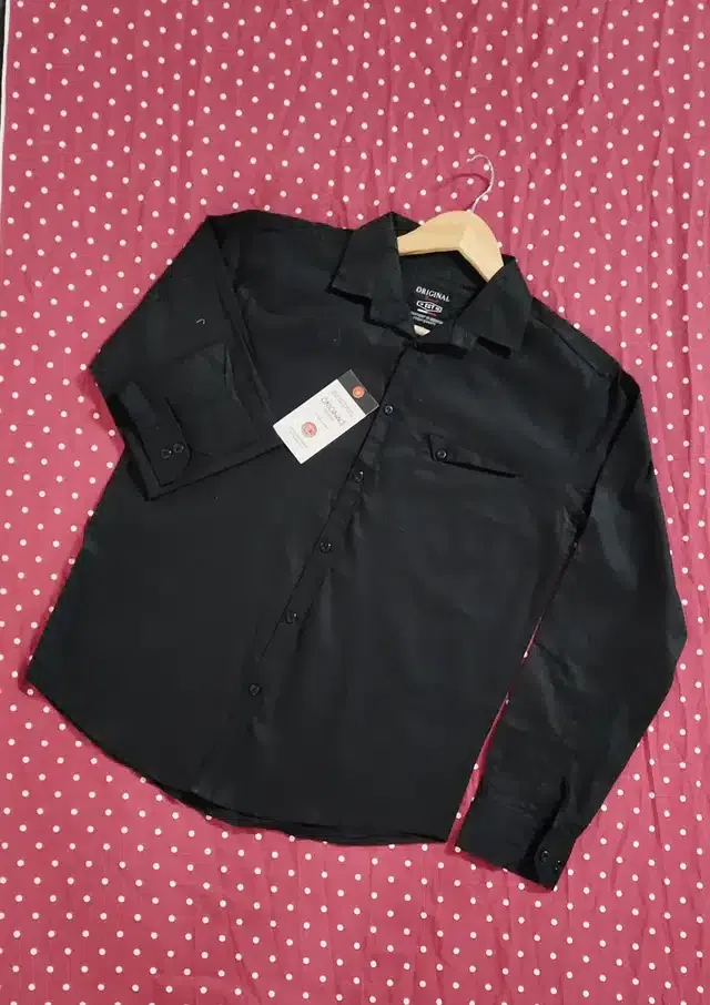 Casual Shirt for Men (Black, L)