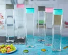 KS Concave Plastic water bottle With Square Cap, Square Shape Water Bottle For Gym, School, Office 