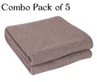 Combo Pack of 5 Arch Melange Fleece Blanket 380gms 120x220cm Brown