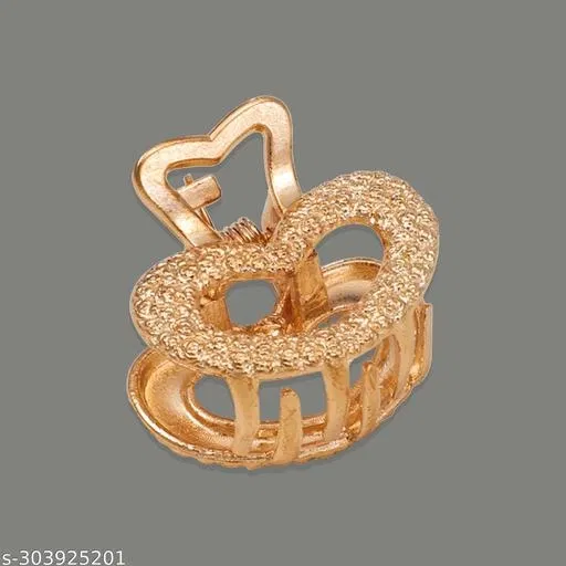 Gold Hair Clips & Hair Pins for Women (Gold, 3 Pcs)