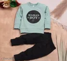 Hosiery Cotton Full Sleeves T-Shirt with Pant Clothing Set for Kids 