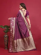Silk Woven Design Saree for Women, Purple 