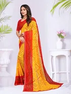Georgette Printed Saree for Women 