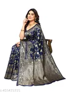 Kanjivaram Banarasi Jacquard Silk Saree for Women 