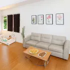 Polyester Blackout Plain Brown Window Curtain 5ft Combo 