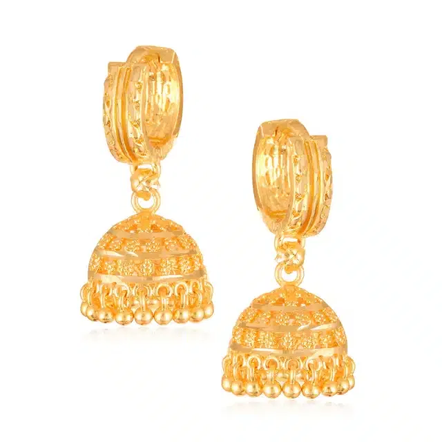 Gold Plated Earrings for Women & Girls (Gold, Set of 1)