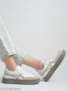 Solid Synthetic Slip-on Sneakers 
