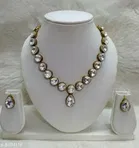 Alloy Necklace with Earrings for Women 
