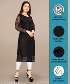 Net Kurti for Women, Black & White, Pack of 2 