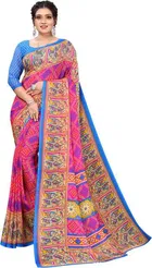 Yashika Women Georgette Casual Sarees With Unstitched Blouse Piece 