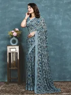 Georgette Printed Saree for Women 