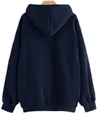 Round Neck Solid Hoodie for Men 