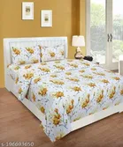 Polycotton Double Size Bedsheet with Pillow Cover 