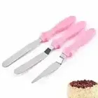 Pallavi Trading Spatula Stainless Steel Icing Spatula Variety Set & Cake Decorating Tools 2 Angled And 1 Straigh, 3 Pc