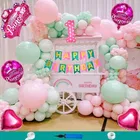 Princess Theme 1st Happy Birthday Decoration Items For Girls , Multicolor, Pack of 110