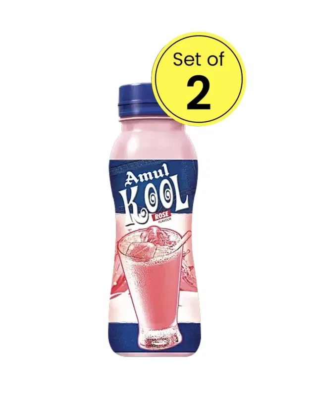 अमूल कूल रोज़ फ्लेवर मिल्क 2X180 ml (पैक ऑफ़ 2)