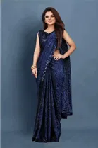 Lycra Blend Embellished Saree for Women 
