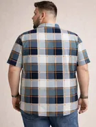 Cotton Blend Printed Shirt for Men, Grey 