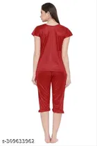 Satin Nightsuit Set for Women 