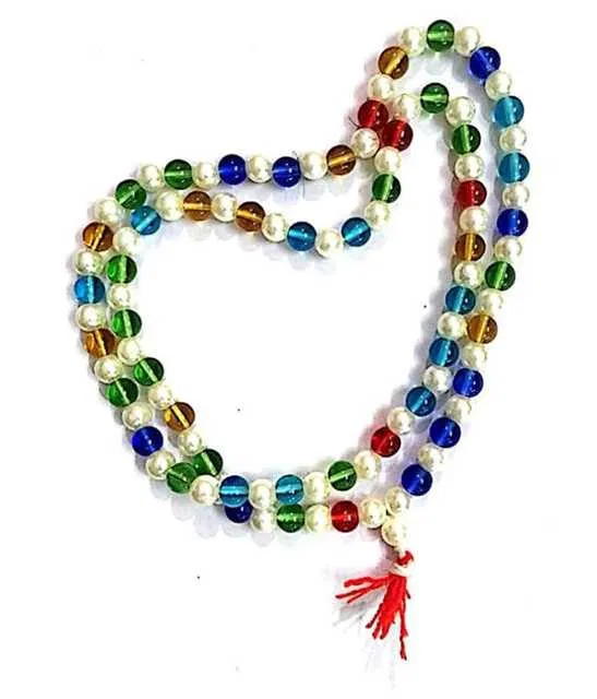 BHARDWAJ RETAILS More Mukut - Crystal Pooja Mala (Assorted) (Pack of 1) (BR6)