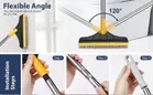 Enmora 2 in 1 Floor Cleaning Brush with Wiper with Long Handle 120°Handle Fiber Brush with Holder 