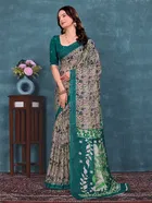 Georgette Printed Saree for Women 