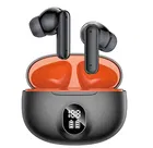 PODS TWS Earbuds with Battery Display (BLack+Red) (Pack of 1)