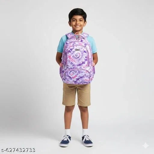 Polyester Backpack Bag, Purple