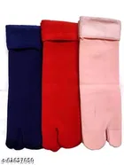 Velvet Socks for Women, Multicolour, Pack of 3 