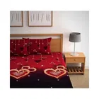 Double Bedsheet Polycotton 88x88 Inch with 2 Pillow Cover 
