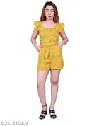 Cotton Jumpsuit for Women (Multicolor, XXL)