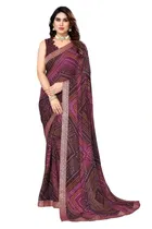 Georgette Printed Saree for Women 