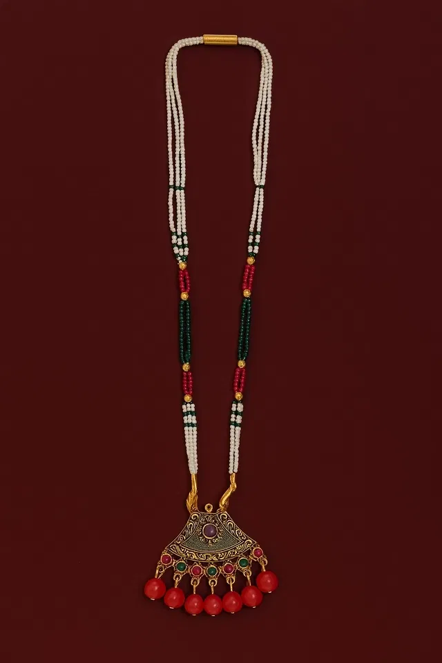 Alloy Mangalsutra for Women (Red)