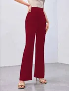 Poly Spandex Bell Bottoms Trouser / Pant for Women 