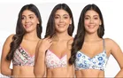 Cotton Blend Printed Padded Bra for Women 